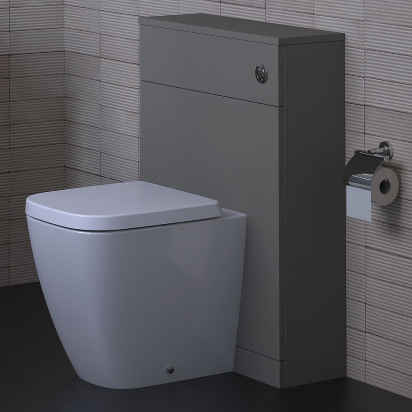 Lifestyle image of Ideal Standard i.Life S Matt Quartz Grey Compact WC Unit & Dual-Flush Cistern